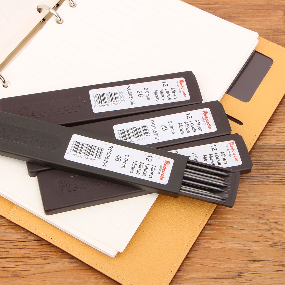 Hộp chì chì tự động 2.0mm Chì than chì HB / 2B / 4B / 6B Bút chì cơ học Vẽ chì nạp lại