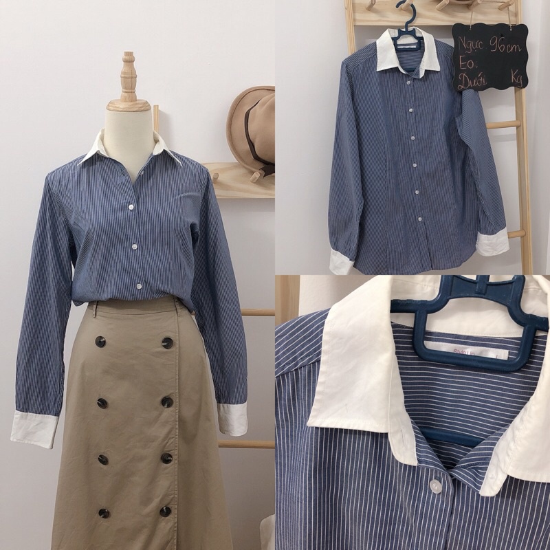 Áo vin sơ mi sọc sơ mi kẻ siêu đẹp