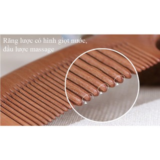 Lược gỗ xuất Nhật Kistono [TẶNG CHÂM CÀI TÓC]