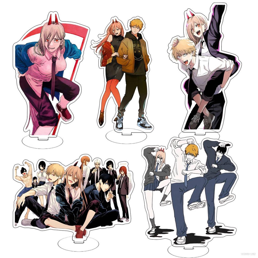 Giá Đỡ Đĩa Acrylic Hình Nhân Vật Anime Makima Reze Aki Chainsaw Man Trang Trí Nhà Cửa