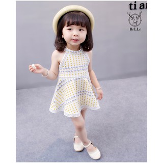 Váy cho bé gái xinh xắn đáng yêu ren chấm bi