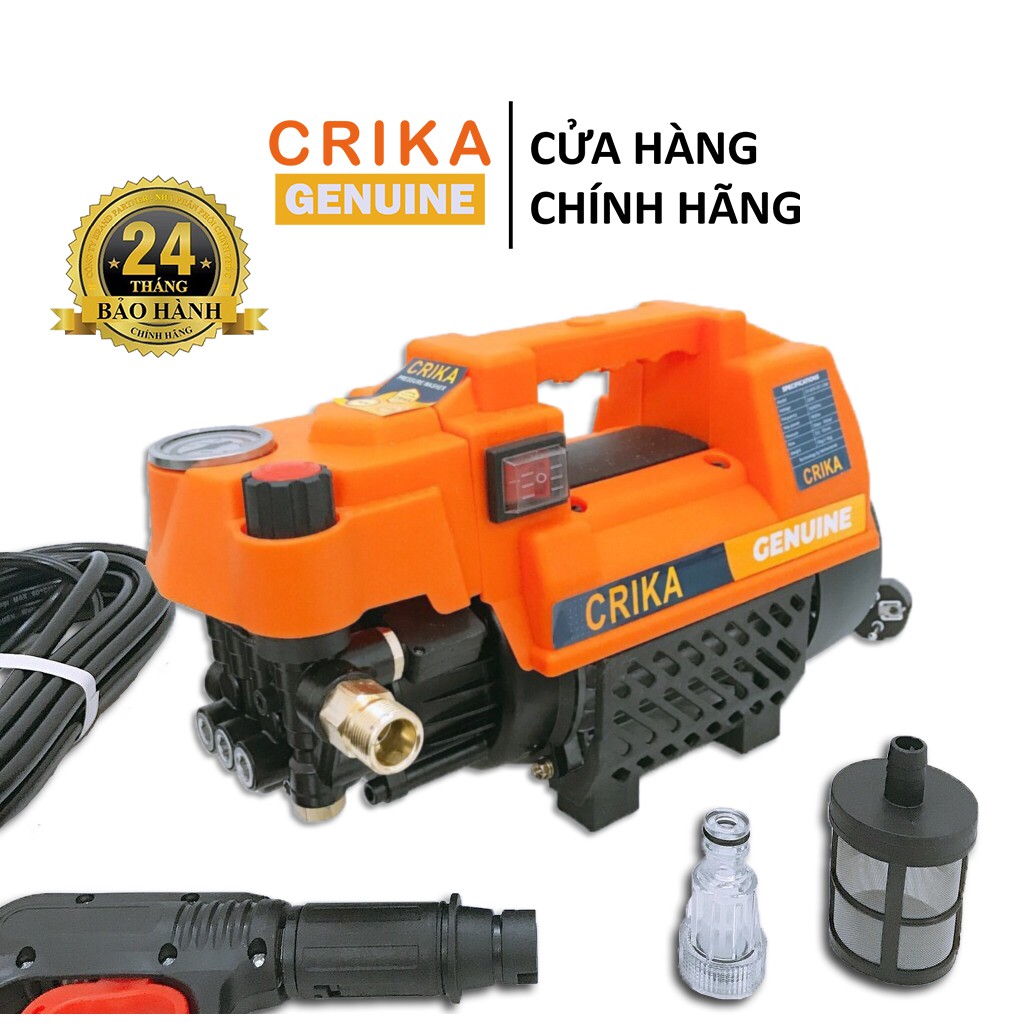 Máy rửa xe đa năng áp lực cao Crika 1900w - có núm chỉnh áp - Hàng chính hãng ( Bảo hành 1 đổi 1 trong 2 năm)