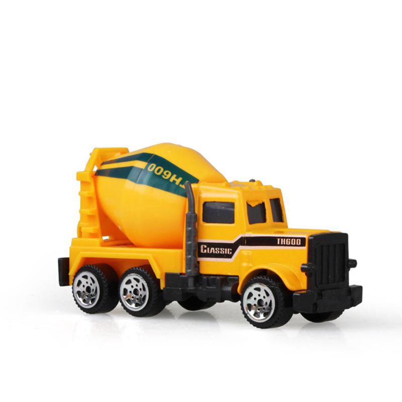 [Mã TOYJAN hoàn 20K xu đơn 50K] 6 cái / bộ di động Mini hợp kim xây dựng xe kỹ thuật xe máy xúc Dump xe tải con lăn