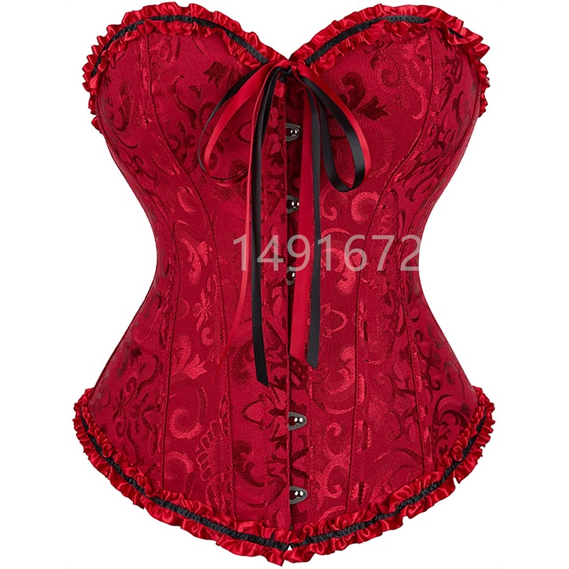 Áo corset Ren Hoa Xuyên Thấu Gợi Cảm Hóa Trang halloween Màu Đỏ Đen Xanh Lá Hồng