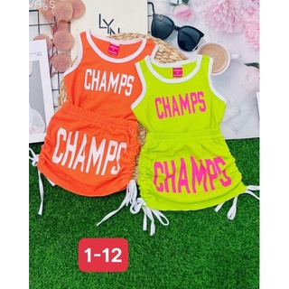 Set áo ba lỗ phối chân váy rút cho bé, chất thun gân