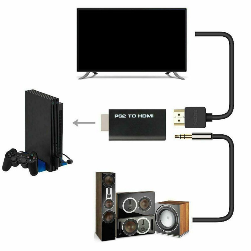 PS2 to HDMI Audio Video Converter Adapter AV HDMI Cable for SONY PlayStation 2