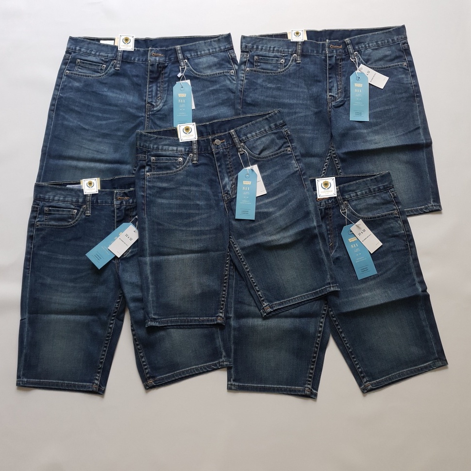 Quần Short Jeans nam Quần đùi nam Levis 511 màu xanh đơn giản