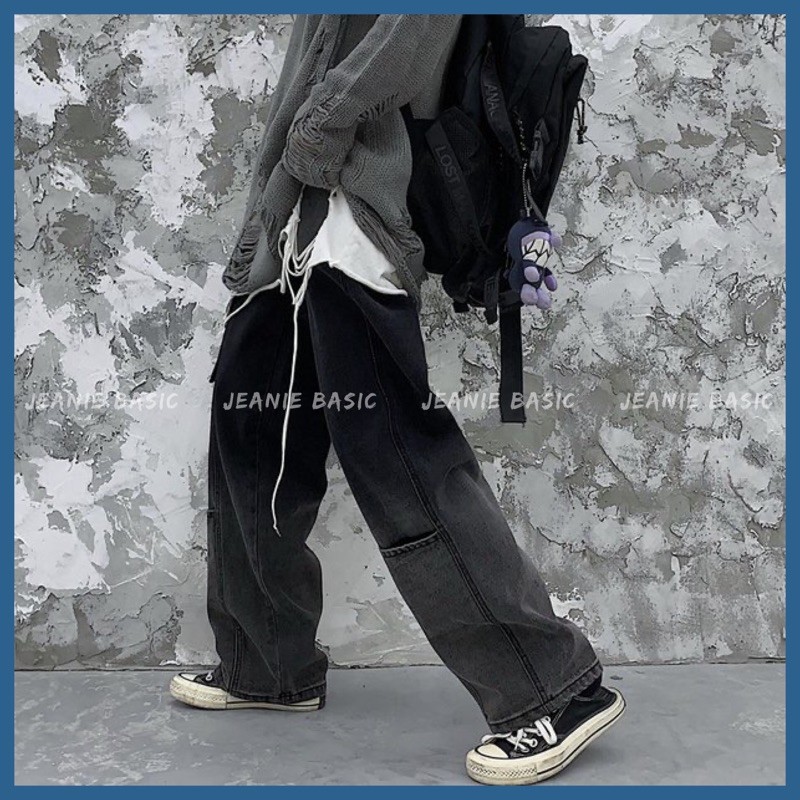 QUẦN JEANS ỐNG RỘNG UNISEX LOANG