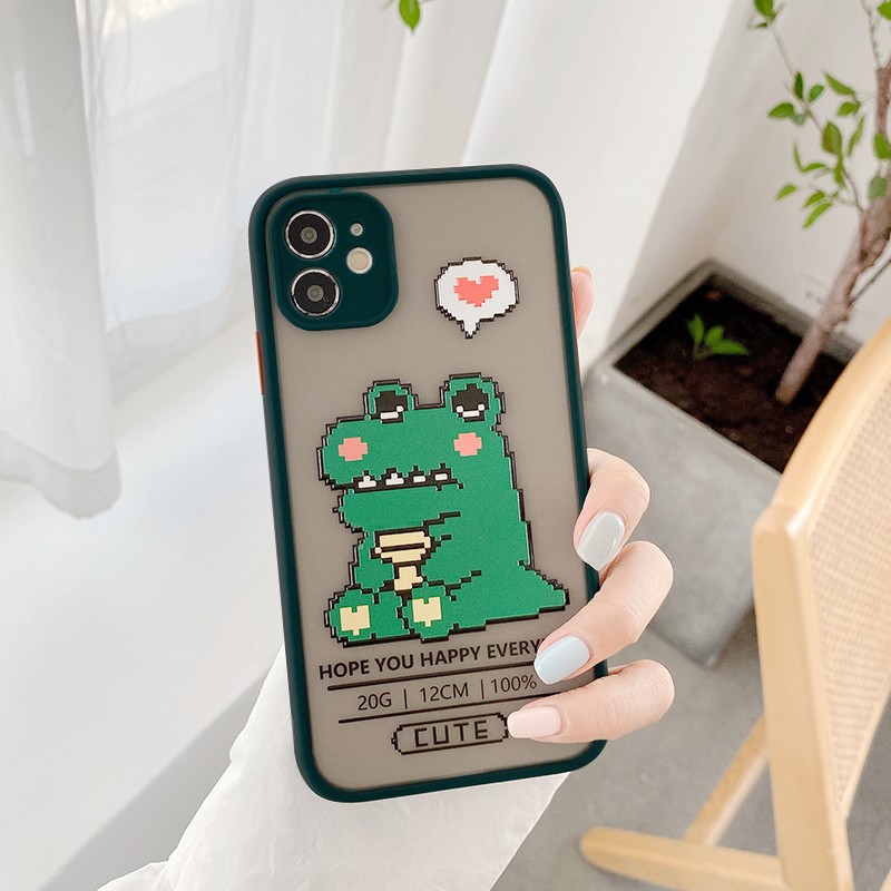 Ốp lưng iphone Big Fish nhám viền nổi cong 5/5s/6/6plus/6s/6splus/7/7plus/8/8plus/x/xr/xs/11/12/pro/max/plus/promax | BigBuy360 - bigbuy360.vn