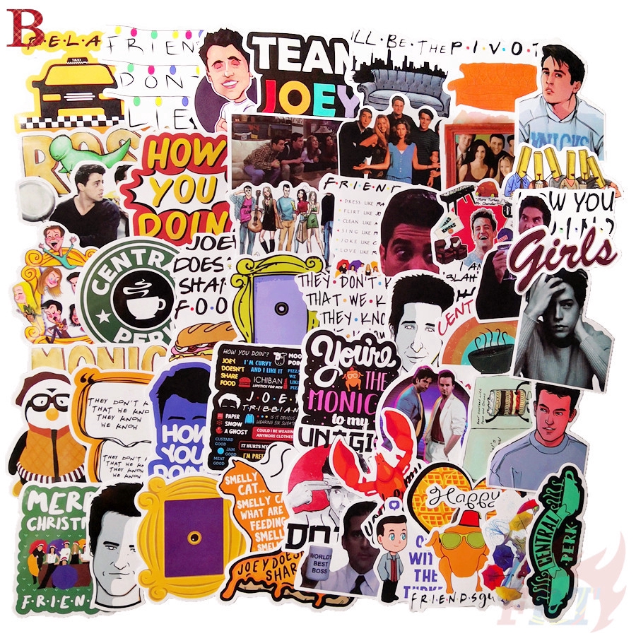 ❉ Friends - Series 02 Hot TV Shows Giấy và decal dán tường ❉1 Set DIY Doodle Decals Stickers（A-34Pcs；B-64Pcs）