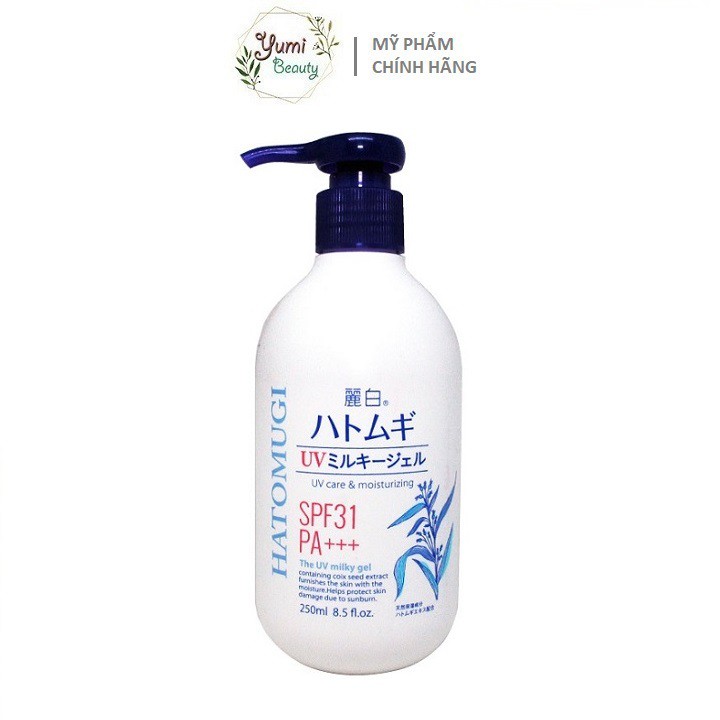 Sữa dưỡng thể chống nắng Hatomugi SPF31 PA+++ Nhật Bản 250ml