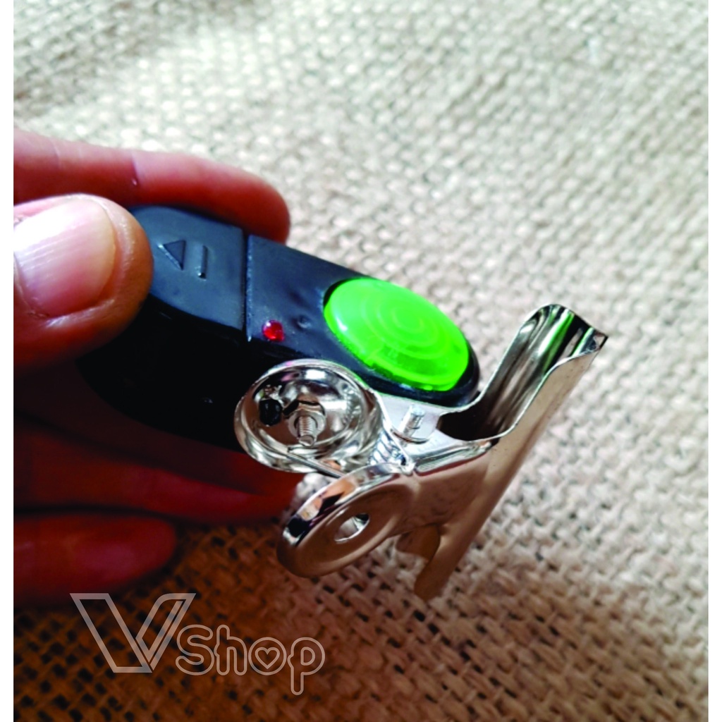 Chuông báo cá, câu cá, dùng pin. Hú còi, nháy đèn. Chuông điện câu cá, dùng cho cần câu máy .vmt.