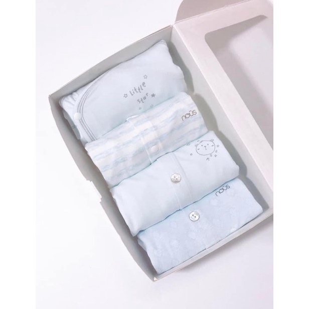 [Nous] Bộ quần áo Nous Newborn dài tay cho bé sơ sinh chính hãng Nous