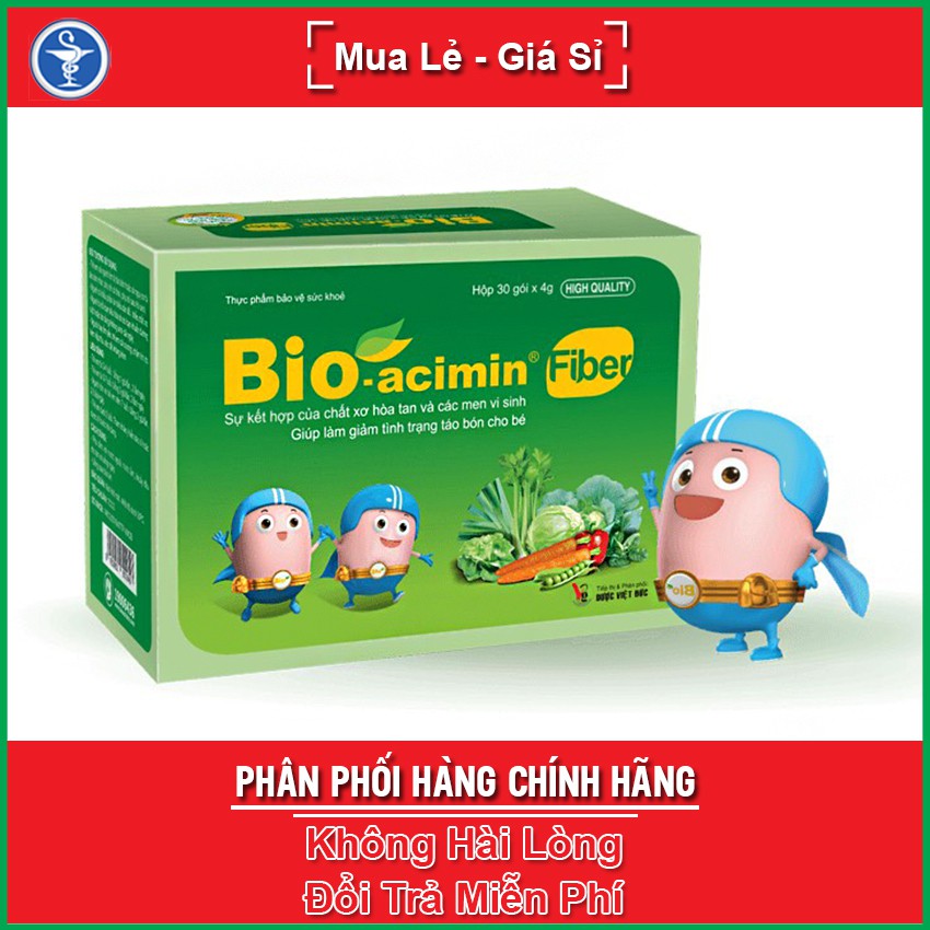 Cốm Bio-acimin Fiber 30 gói - Giúp bổ sung chất xơ, men vi sinh / Bio acimin Fiber Meliphar