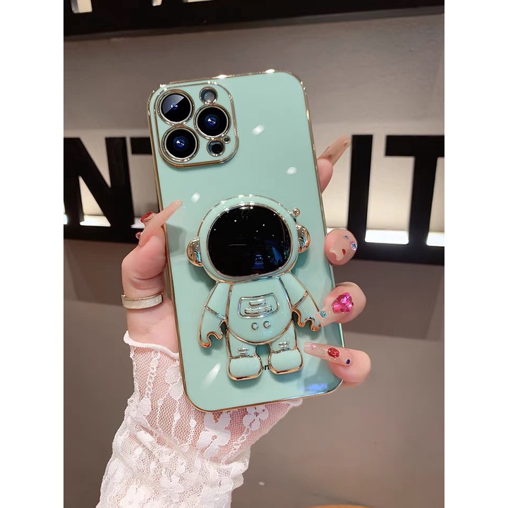 Ốp lưng iphone phi hành gia mạ điện 6D sang trọng cho Iphone 7 8 Plus SE X XS XS Max 11 12 13 14 Pro Max