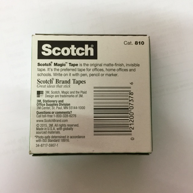 Băng keo tàng hình Scotch Magic 3M 810 3/4 in/ Băng keo dán tiền rách