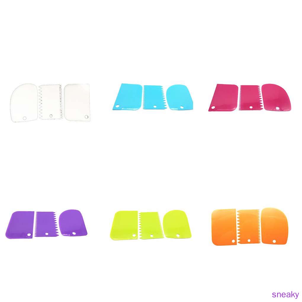 Set 3 Dụng Cụ Cạo Răng Bằng Nhựa Nhiều Màu Sắc Đa Năng Có Thể Tái Sử Dụng