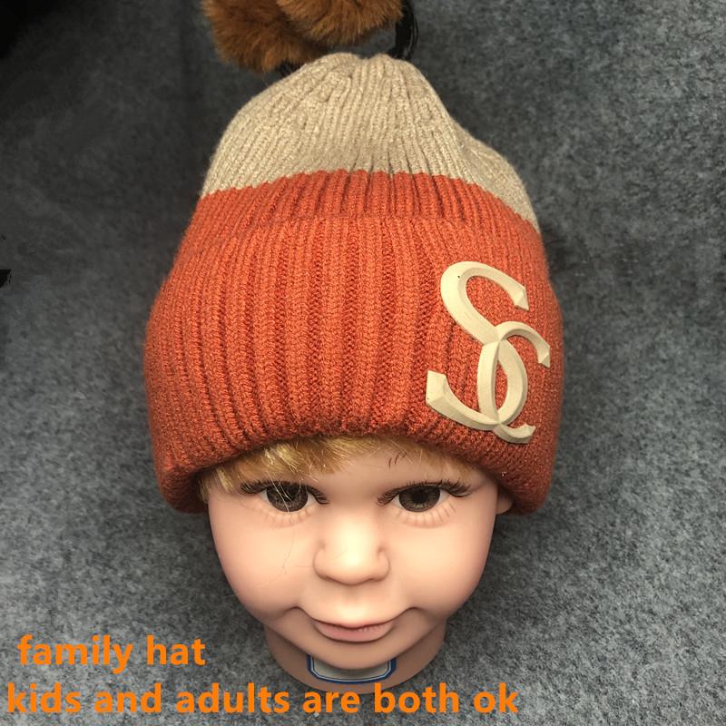 Lovely family wool hat for babies