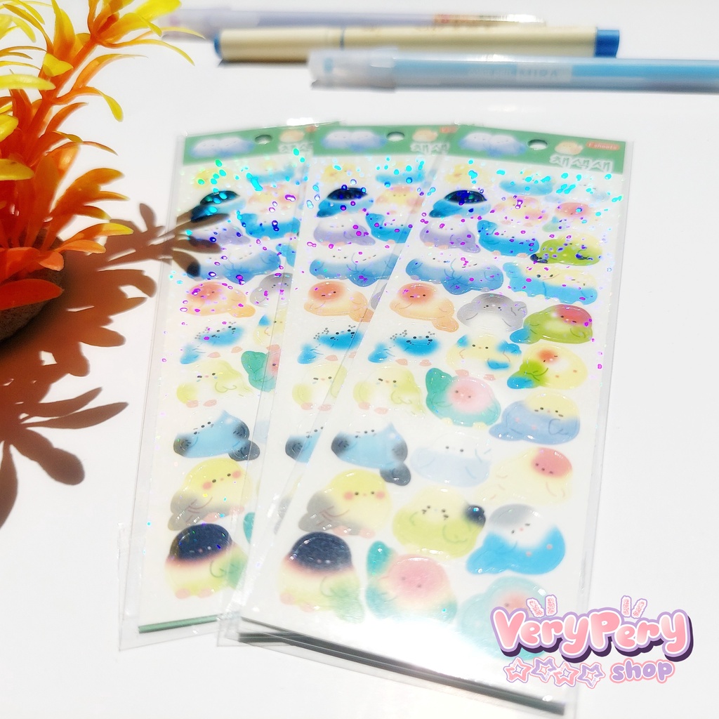 1 Tấm Sticker Nhãn Dán Hình Vật Nuôi Đáng Yêu