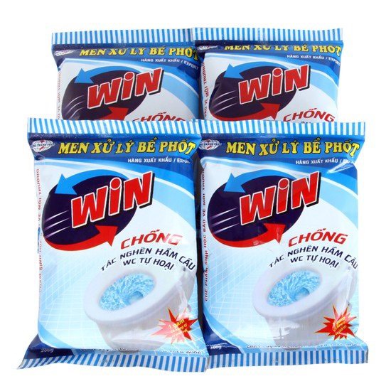 Men xử lý bể phốt WIN - Chống tắc nghẽn hầm cầu, WC tự hoại