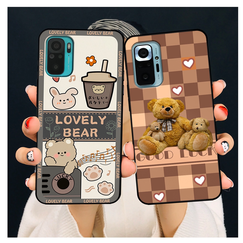 Ốp lưng Xiaomi Redmi Note 10- Note 10s - Note 10 Pro in hình gấu bear dễ thương, bền đẹp