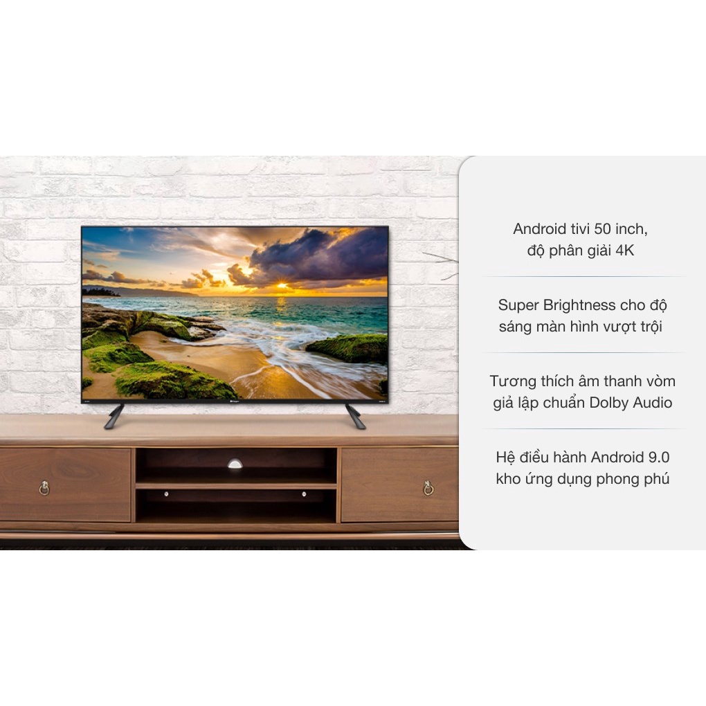 Smart Tivi Casper 4K 50 inch 50UG6100 Android âm thanh vòm Dolby Audio hoàn hảo - BH 24 tháng chính hãng.