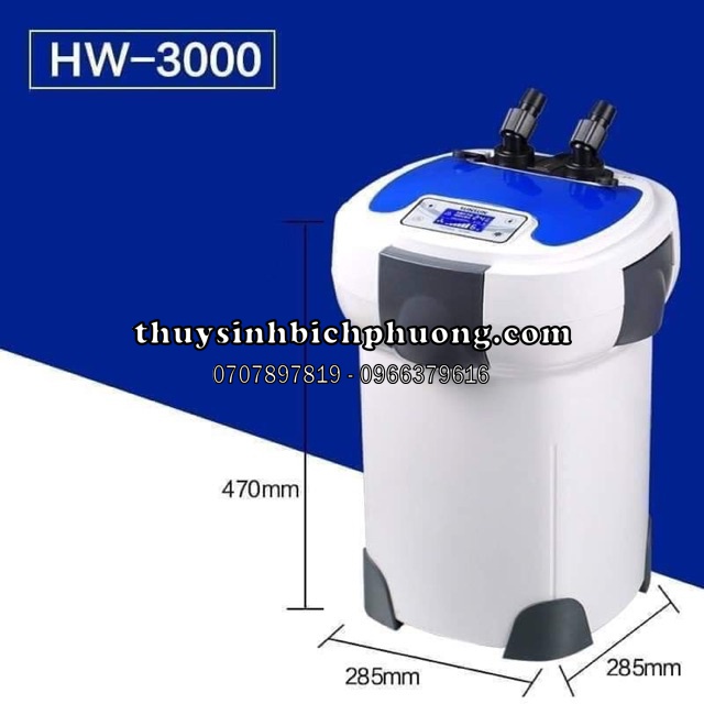 LỌC SUN SUN HW3000 | BƠM ĐIỆN TỬ 6 NẤC TĂNG GIẢM + ĐÈN UV CHUYÊN LỌC SẠCH HỒ CÁ THỦY SINH