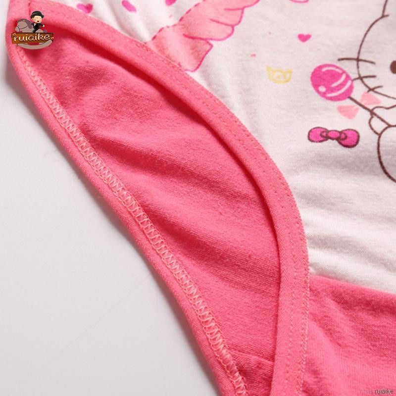 Bộ 4 Quần Lót Cotton In Hình Cáo Hoạt Hình 11 Kiểu Cho Bé Gái