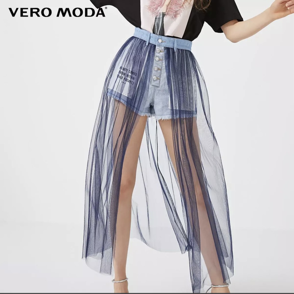 Quần Đùi Jean 2 Tầng In Chữ | UnI 4Life