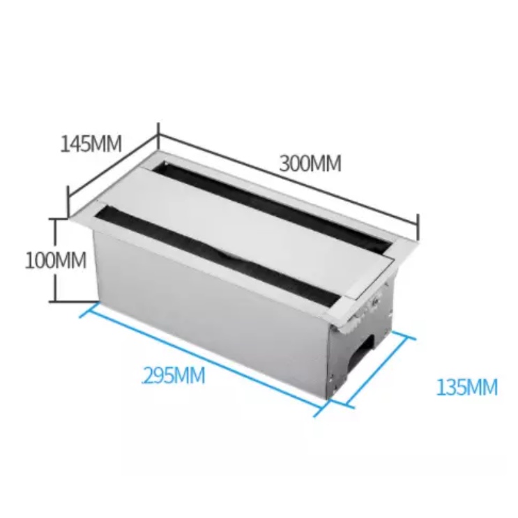 Hộp điện âm bàn nắp lật 2 hướng 300x145