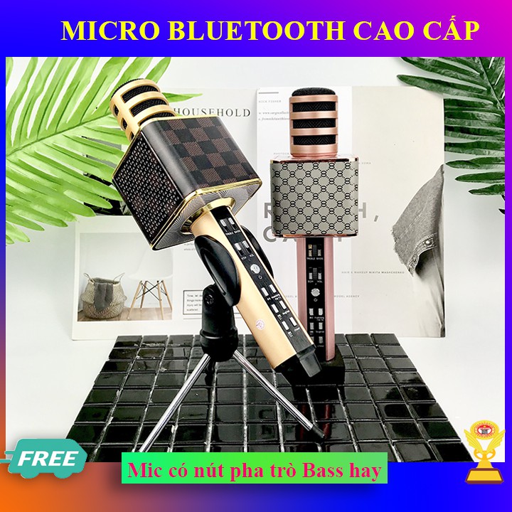 Micro Karaoke Không Dây Kèm Loa Bluetooth SD18, Âm Thanh Hay, Hỗ Trợ Đầu Bảo Vệ Mic, Gắn Usb, Thẻ Nhớ, Cổng 3.5