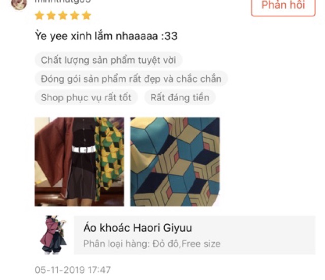 [Mã SKAMA06 giảm 8% tối đa 50K đơn 250K] Áo khoác Haori Giyuu | BigBuy360 - bigbuy360.vn