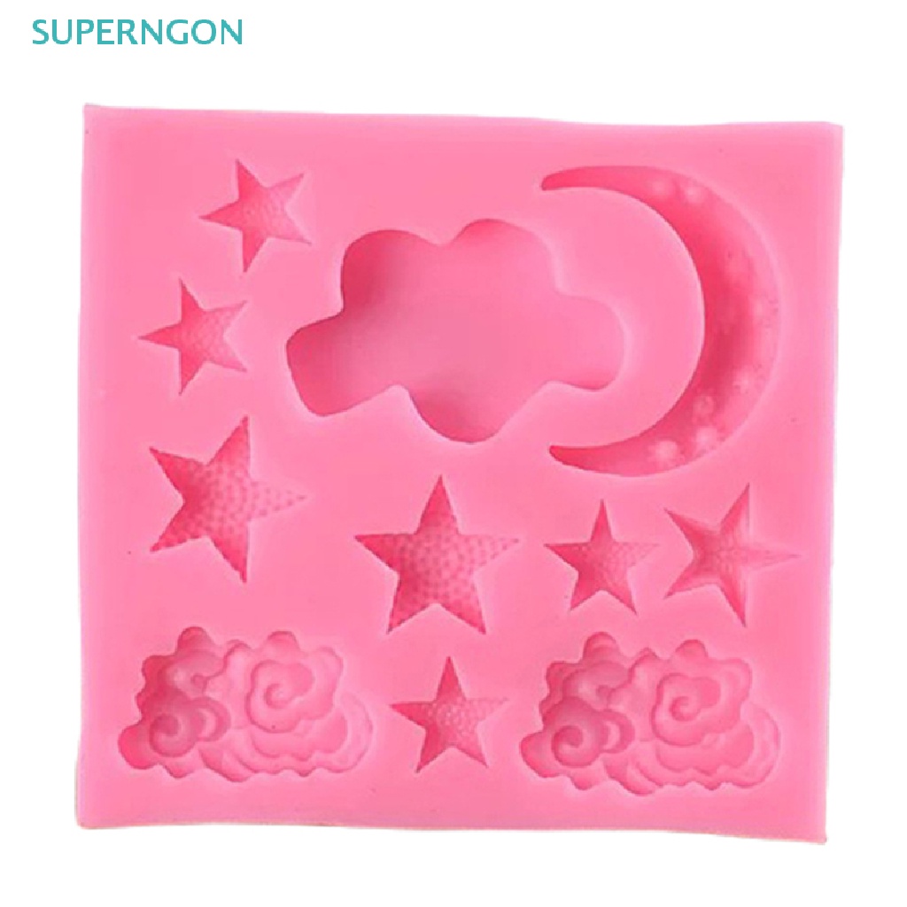 Khuôn Silicone Tạo Hình Làm Bánh Kẹo Hình Trăng Sao DIY