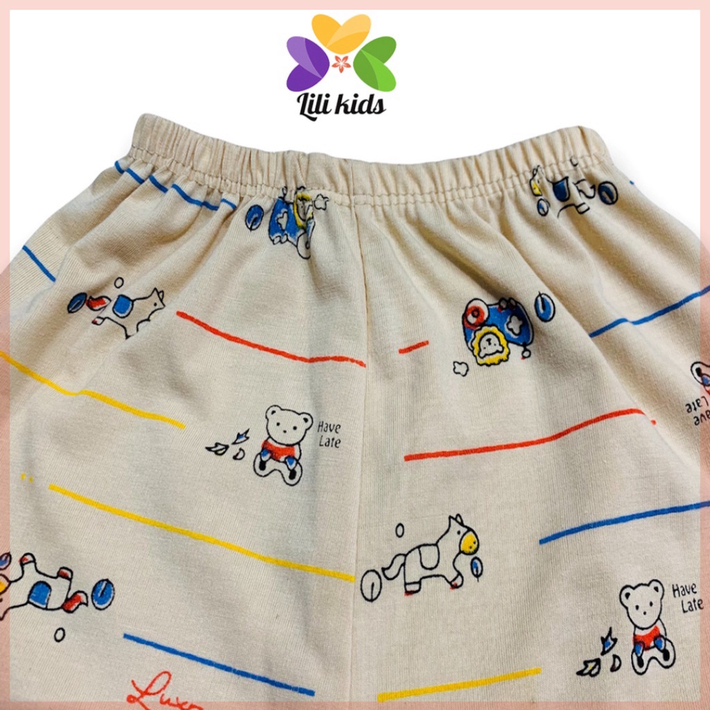 Quần đùi chục cho bé trai và bé gái LILIKIDS chất cotton họa tiết đẹp QC08