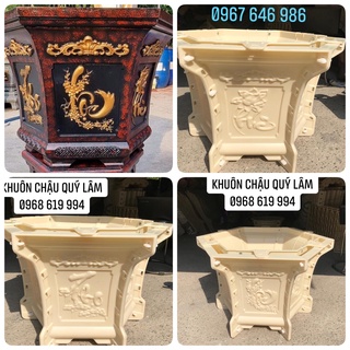 Khuôn đúc chậu lục giác 58 cao 45cm đổ miệng nhựa abs siêu dày dặn