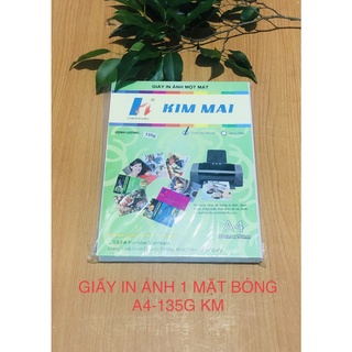 [Có sẵn] [Chính hãng] [Ảnh thật] GIẤY IN ẢNH-THỰC ĐƠN KM 1 MẶT BÓNG A4 ĐL 135G _ VPP ABC VINA