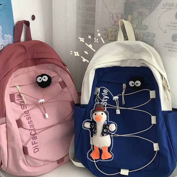 Ba Lô Đi Học Cỡ Lớn Phong Cách Harajuku Nhật Bản Dễ Phối Đồ Thời Trang Unisex