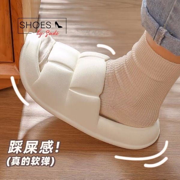 Dép bánh mì 3p quai ngang Chao êm hot trend 2 màu trắng đen SUDI LE015-ADG