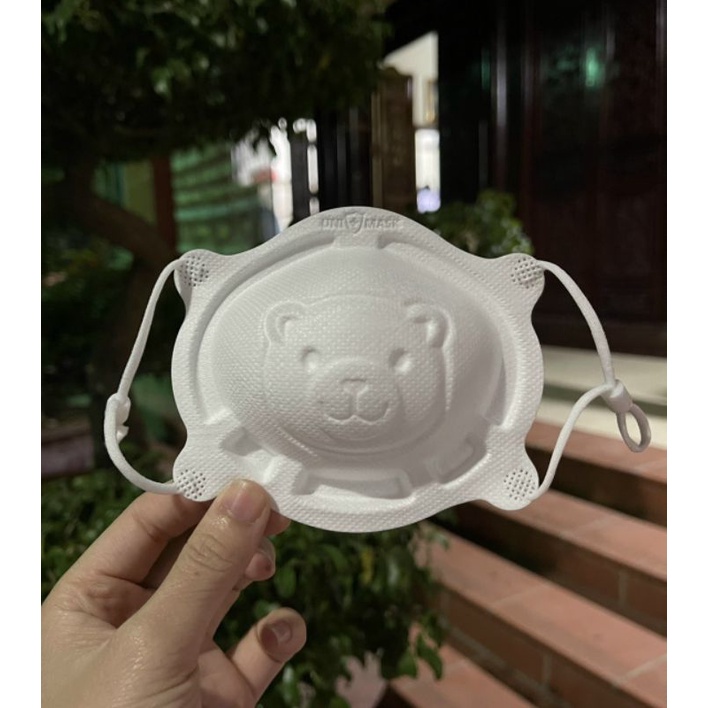 [3 Chiếc] Khẩu trang 3d cho bé hình gấu dễ thương Gấu UNI MASK, Siêu cute