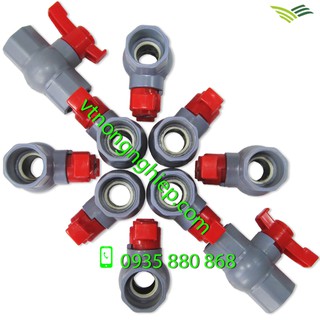 10 van khóa pvc 34, van nhựa khóa nước dùng trong nông nghiệp