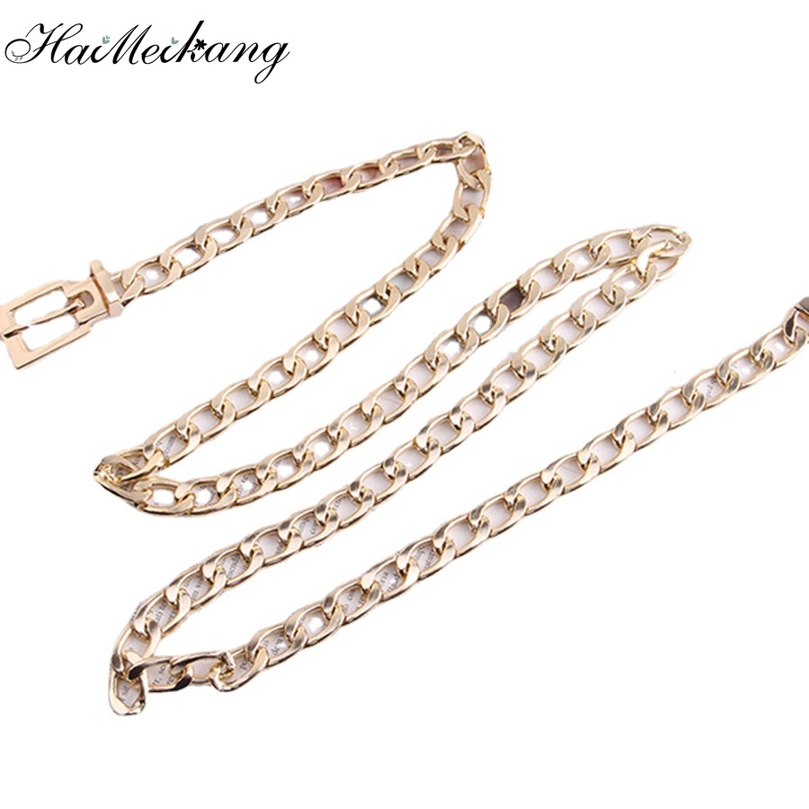 Dây lưng HAIMEIKANG cho quần jean cổ điển đơn giản chuỗi kim loại Hàn Quốc