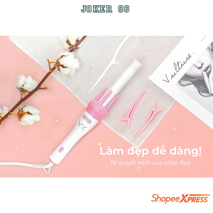 Máy Uốn Tóc Làm Xoăn Xoay Tự Động 360 💗Độ Hàng Chính Hãng Bảo Hành 6 Tháng