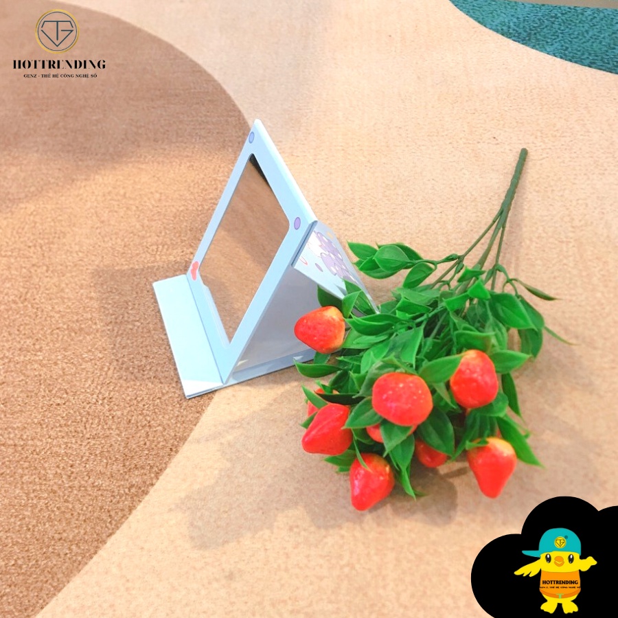 Gương Trang Điểm Để Bàn Decor B2 Bạn Gái Cute - Trang Trí Có Thể Gấp Gọn phong cách Vintage 15.5 * 11cm