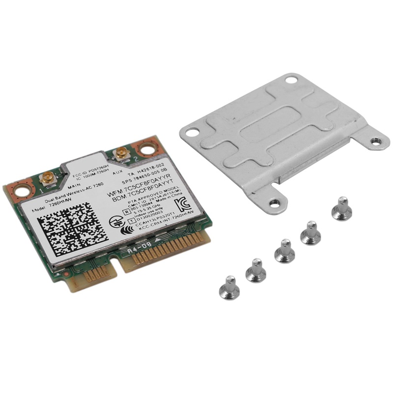 Bộ Chuyển Đổi Băng Tần Kép AC1200 Không Dây Cho Intel 7260 7260HMW AC PCI-E Card 2.4G / 5G Wifi + Bluetooth 4.0 Cho Dell / Sony / ACER / ASUS