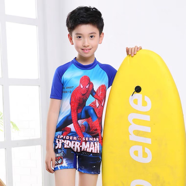 Bộ đồ bơi chô bé trai họa tiết siêu nhân nhện