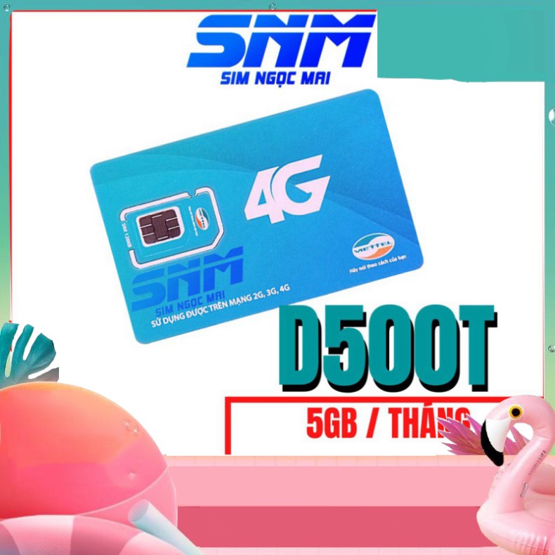 SALE SALE SALE [FREESHIP] Sim 4G Viettel D500 - D500T  5Gb/tháng Trọn Gói 1 Năm Không Nạp Tiền - NGHE GỌI ĐƯỢC SALE SALE