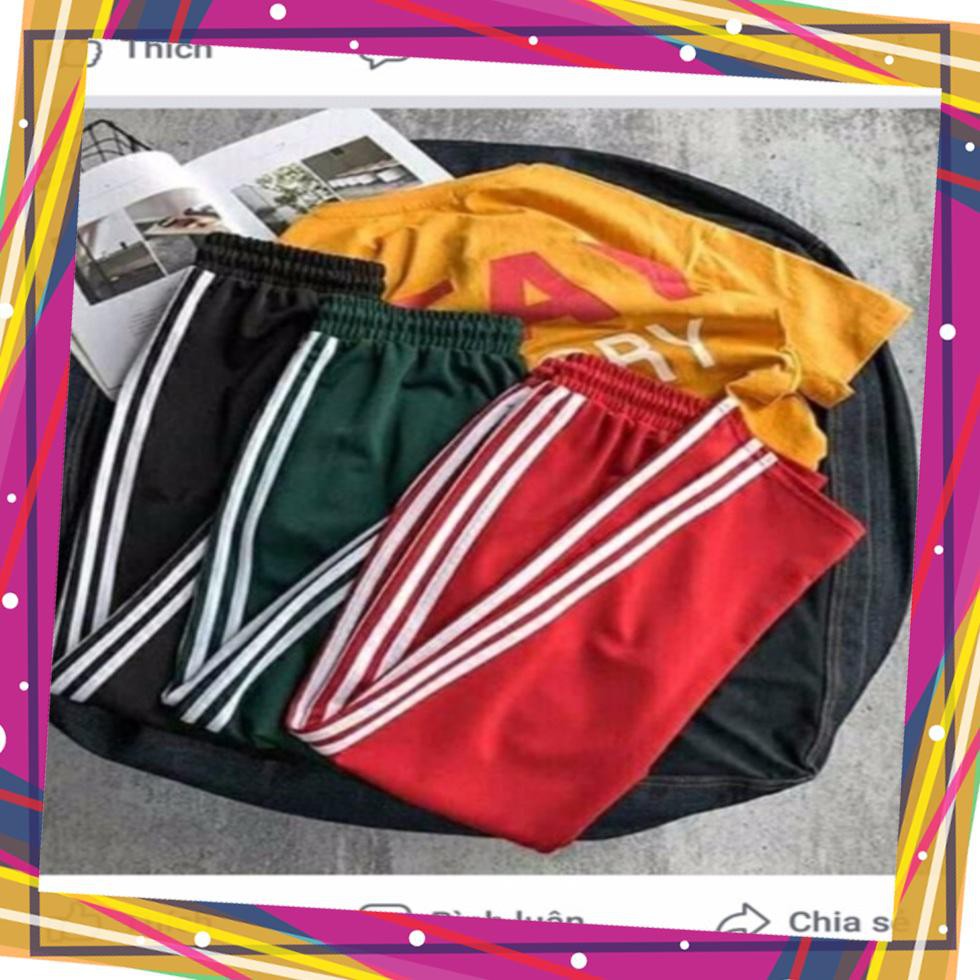 Quần jogger nữ phối 3 sọc nhỏ ở 2 bên phong cách thể thao M437