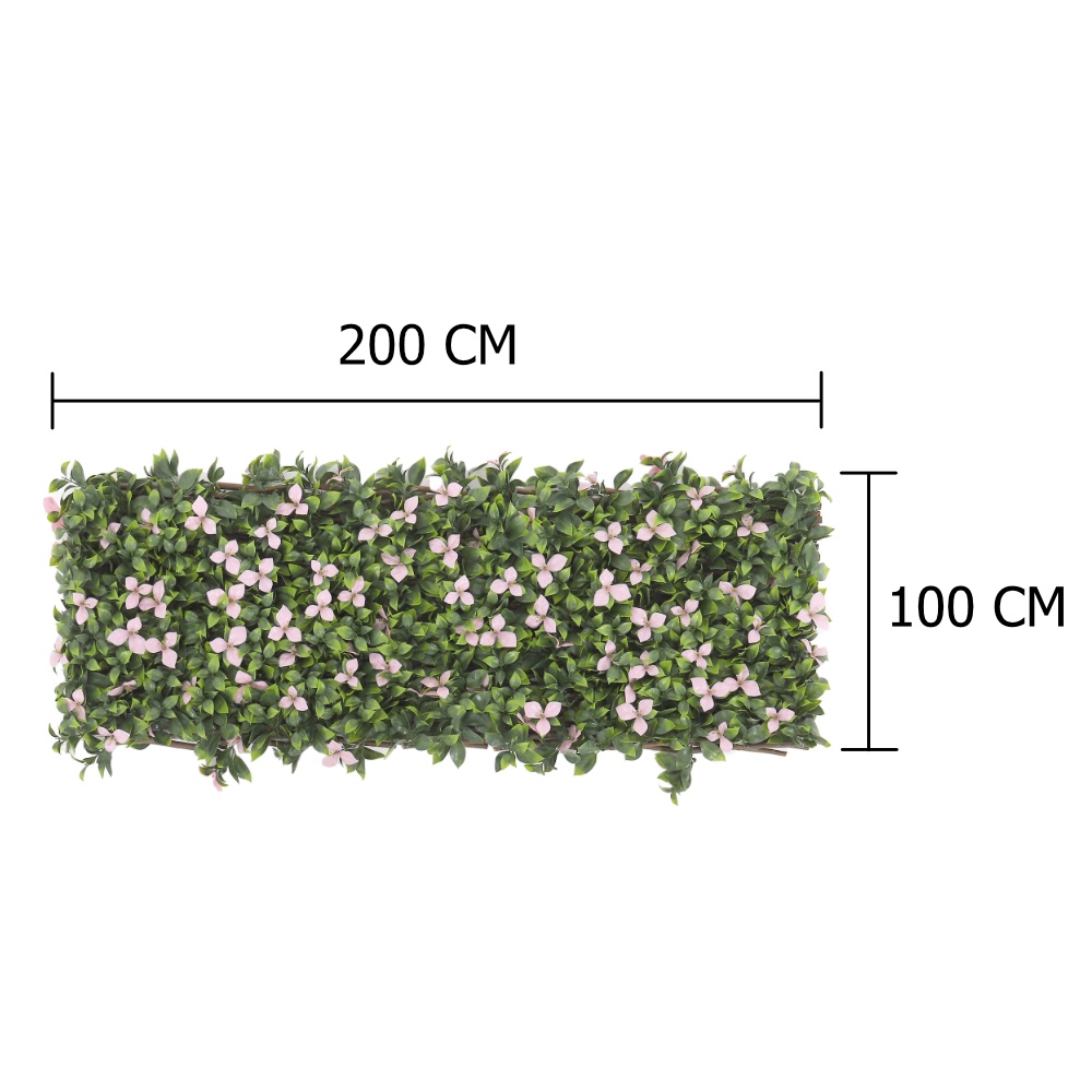 Homebase SPRING Hàng rào cỏ lá nhân tạo bằng nhựa có thể mở rộng chiều ngang BERRY W200XD3X100CM màu nâu