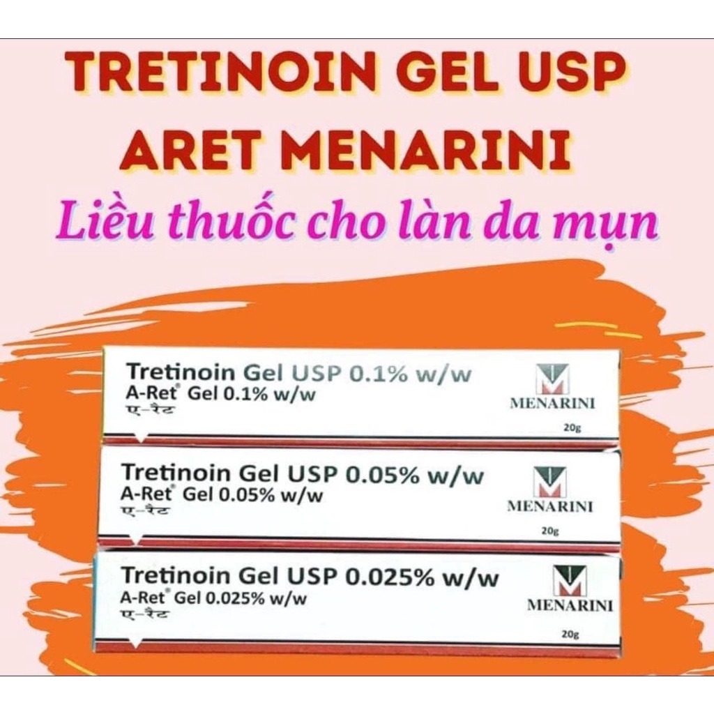 GEL TRETINOIN USP GIẢM MỤN, TRẺ HÓA DA - ẤN ĐỘ