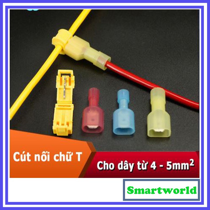 Combo 50 Cút nối dây điện chữ T HS 0.65mm - 4.5mm